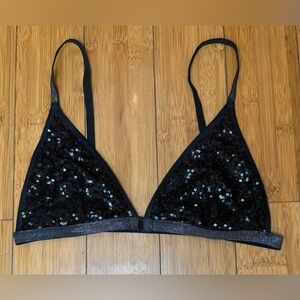 Victoria's Secret Black Sequin Bra
